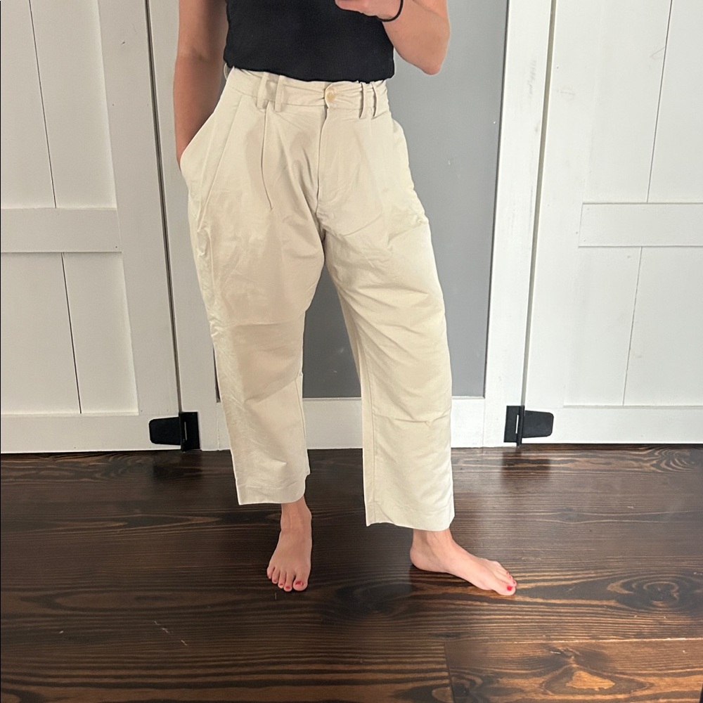 Studio Nicholson Back Pant in Bone